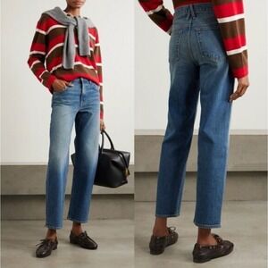 SLVRLAKE Sophie High Rise Straight Leg Jeans All Or Nothing Blue 25 Denim Luxury